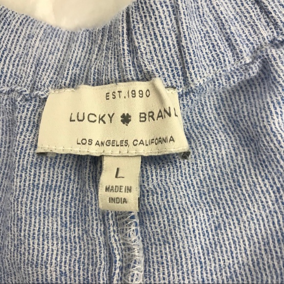 Lucky Brand off shoulder bell sleeve crop top Sz L - Picture 6 of 6